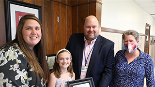  Family with Superintendent Saxe at Art Show